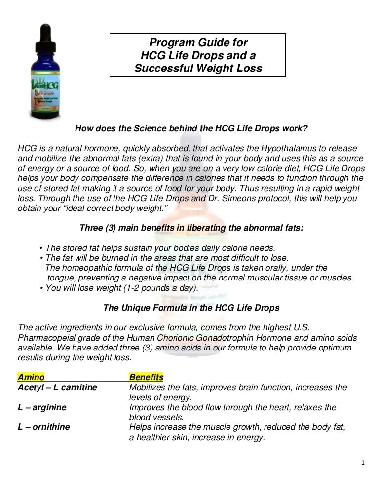 Hcg Diet Plan Pdf